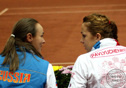 Анастасия Павлюченкова с Мартиной Хингис